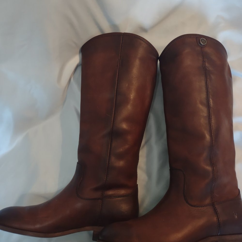FRYE BOOTS W 7.5M Cognac - Picture 4 of 10